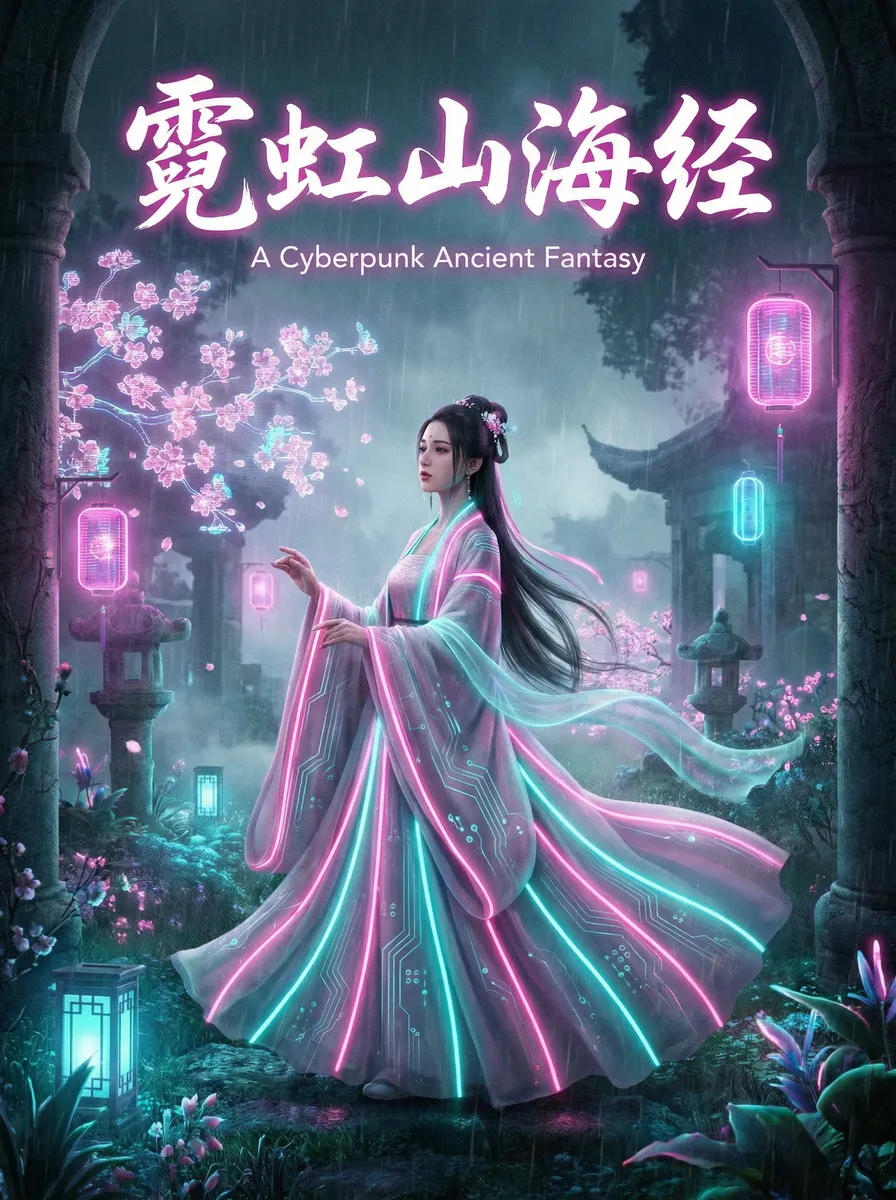 夜里100种禁用视频 古风奇缘短剧 - 霓虹山海经海报